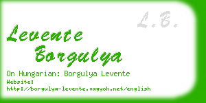 levente borgulya business card